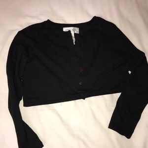 Black cropped sweater